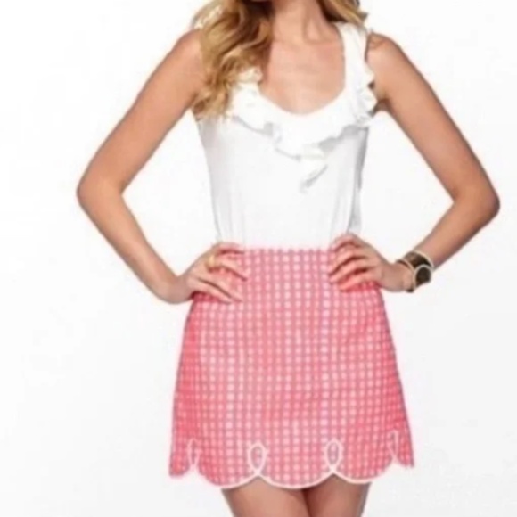 Lilly Pulitzer Dresses & Skirts - Lilly Pulitzer Neon Pink Gingham Tate Mini Skirt